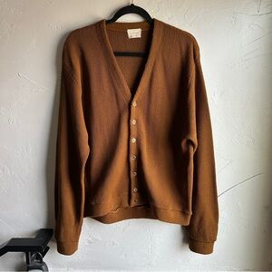 Vintage Brent Brown Cardigan Men’s Heritage Grandpa Core Academia Classic Sz M?